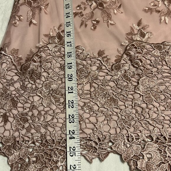 Alex Evenings Women’s Lace Embroidered Top M Blush Pink 3/4 Sleeve Dressy Formal - Picture 6 of 9